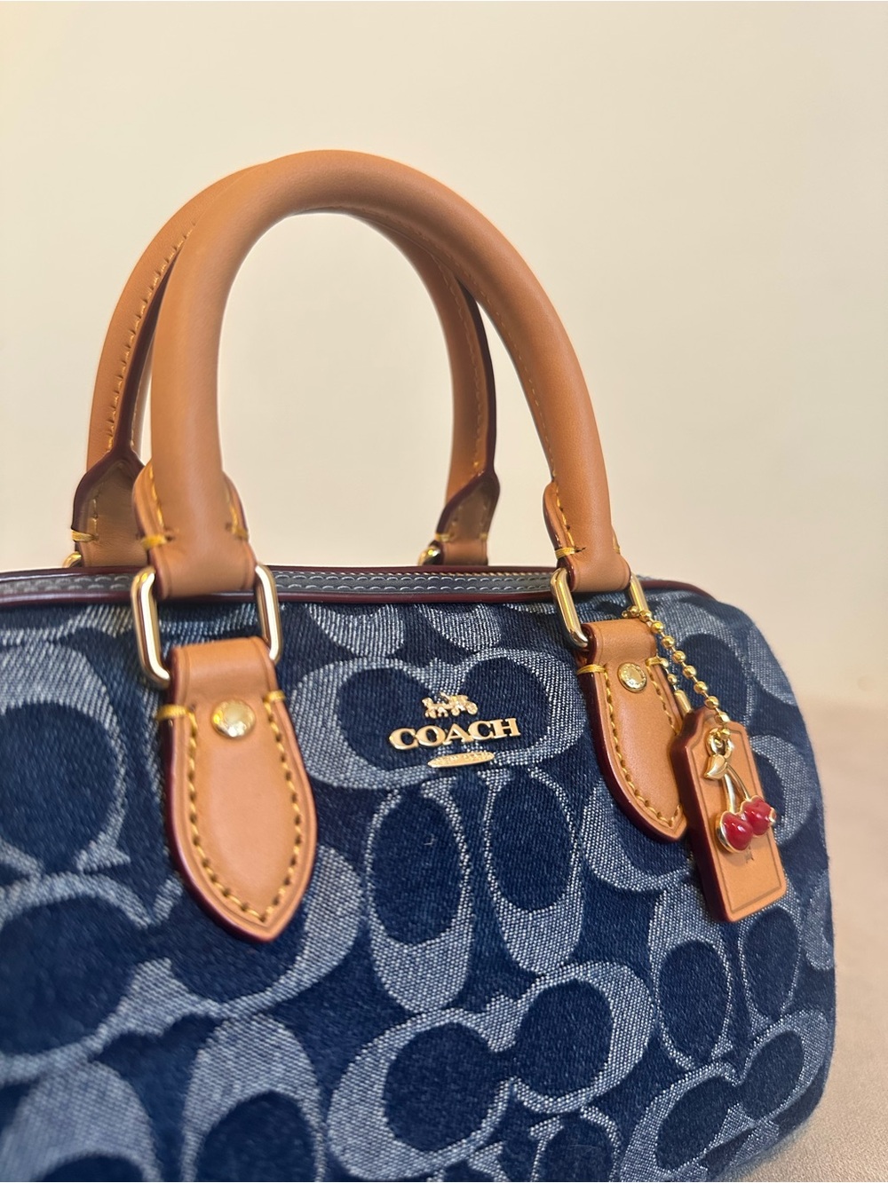 Coach Signature Denim Mini Rowan - Picture 4 of 14
